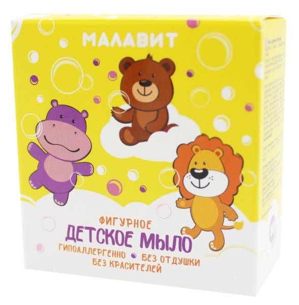 Малавит мыло детское фигурное без отдушек 80г фотография