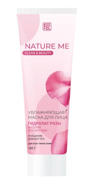 Маска для лица Увлажняющий Nature Me с гидролатом розы Фэмили Косметик 100г фотография